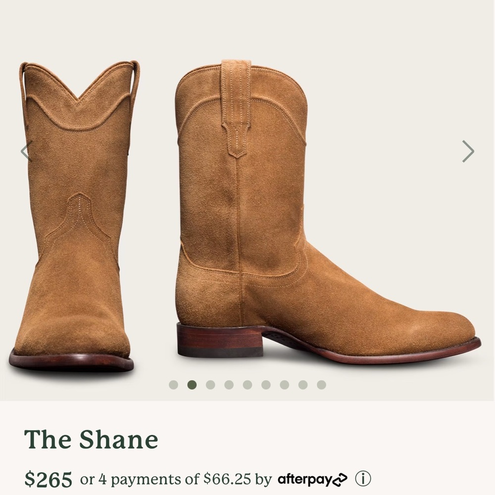 Tecovas The Shane suede boot